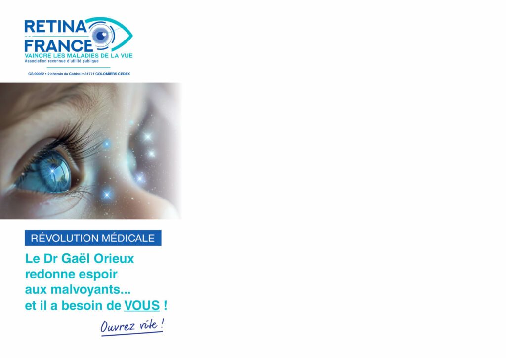 Enveloppe porteuse Retina France association maladie vue
