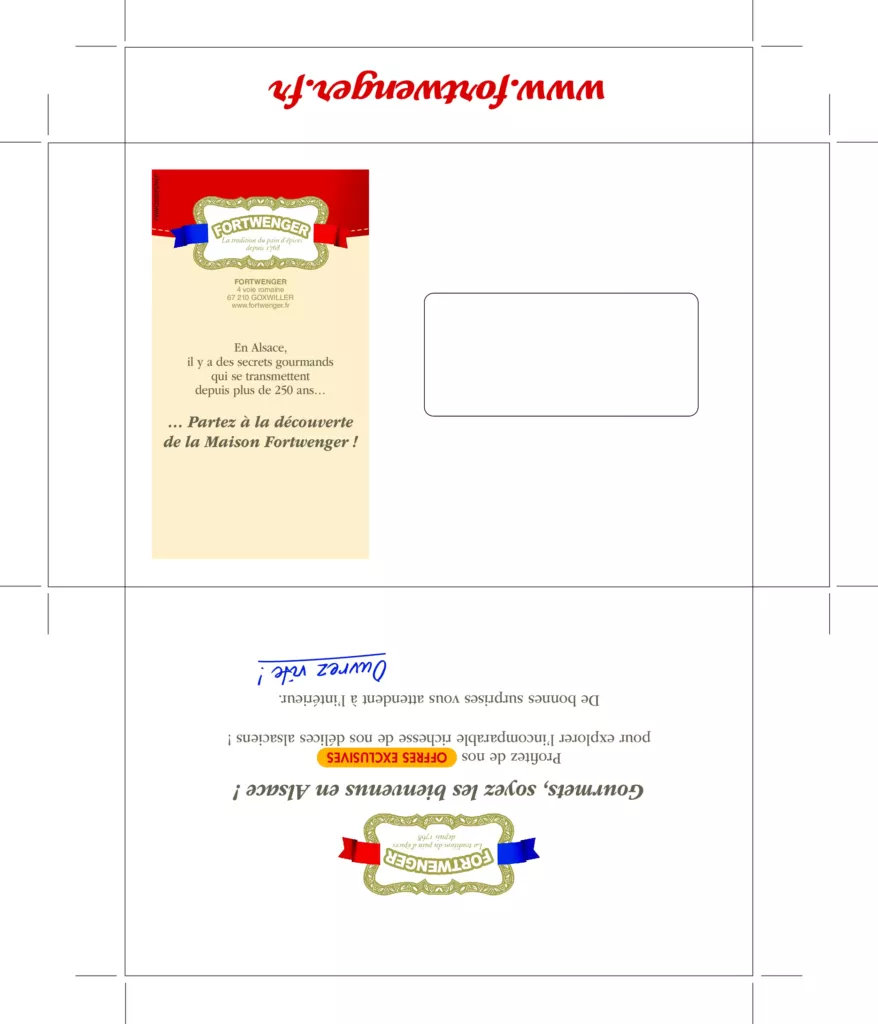 Enveloppe porteuse Fortwenger rédaction prospection